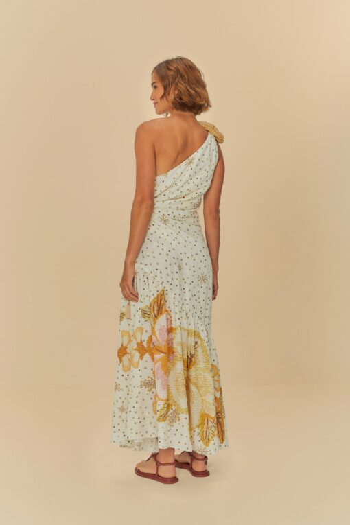 Vestido ombro só estampado ilha de flor - Image 3